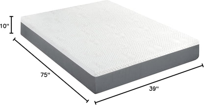 Colchón de espuma viscoelástica ventilado de 10 pulgadas, certificado