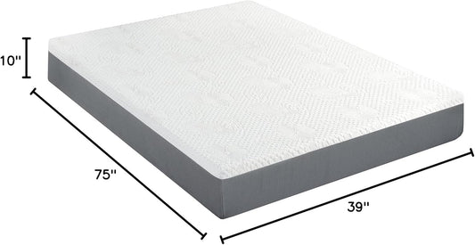 Colchón de espuma viscoelástica ventilado de 10 pulgadas, certificado