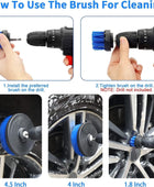 7 Pcs Drill Brush Set All Purpose Power Scrubber Cleaning Kit with Extend