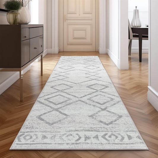 jinchan Alfombra de pasillo de 2 x 10 pies, alfombra marroquí de cocina con