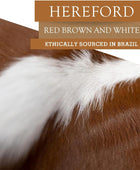 Sunshine Cowhides Hereford - Alfombra de piel de vaca 100% genuina, color rojo,...