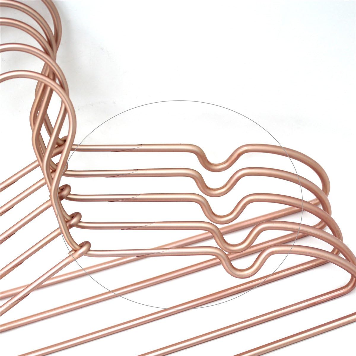 10Pack Koobay 13" Non Slip Rose Gold Wire Top Children Clothes Suit Coat Metal...