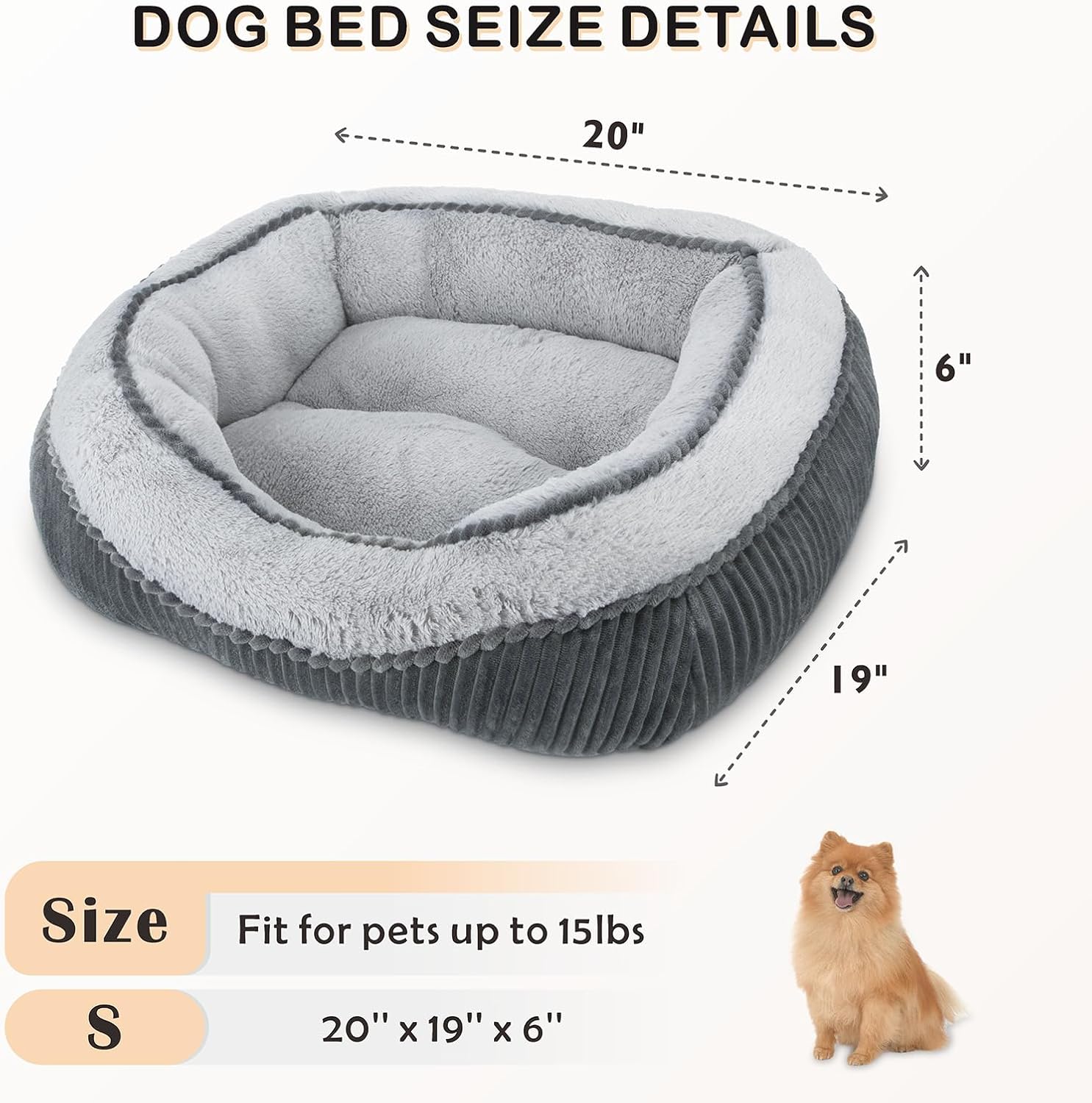 SIWA MARY Camas para perros y gatos pequeños, medianos y grandes. Cama lavable...