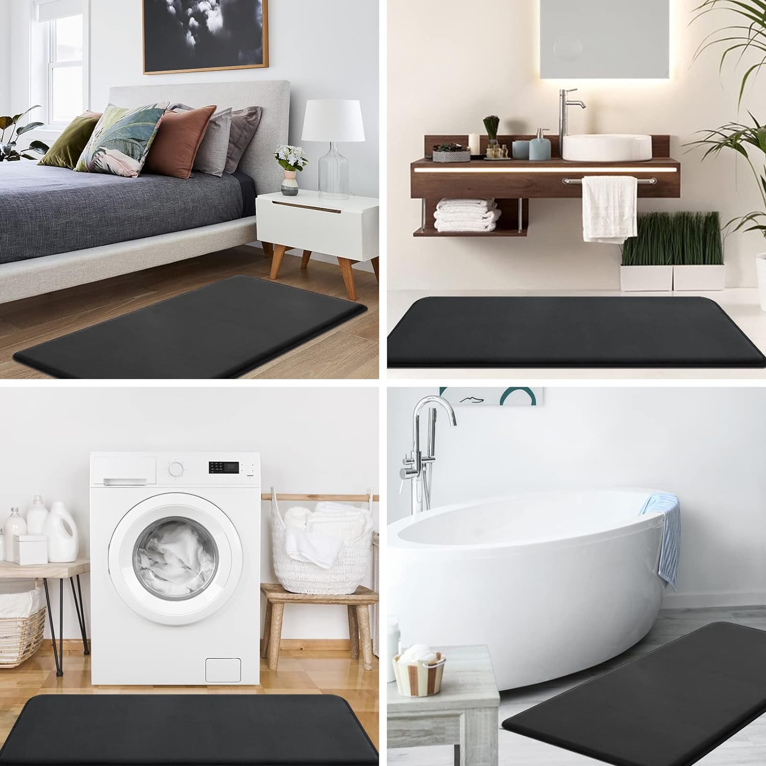 Smiry - Tapete de baño de espuma viscoelástica, supersuave, absorbente,...