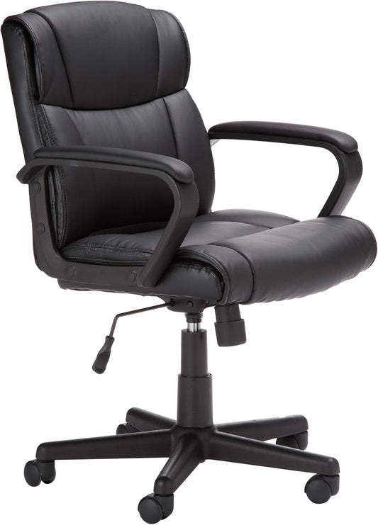 Tienda Basics Silla de escritorio para computadora de oficina con reposabrazos...