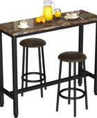 Juego de mesa y sillas de comedor de 3 piezas mesa de bar rectangular de cocina