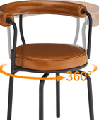 Silla de comedor, moderna silla giratoria decorativa, sillón tapizado de piel