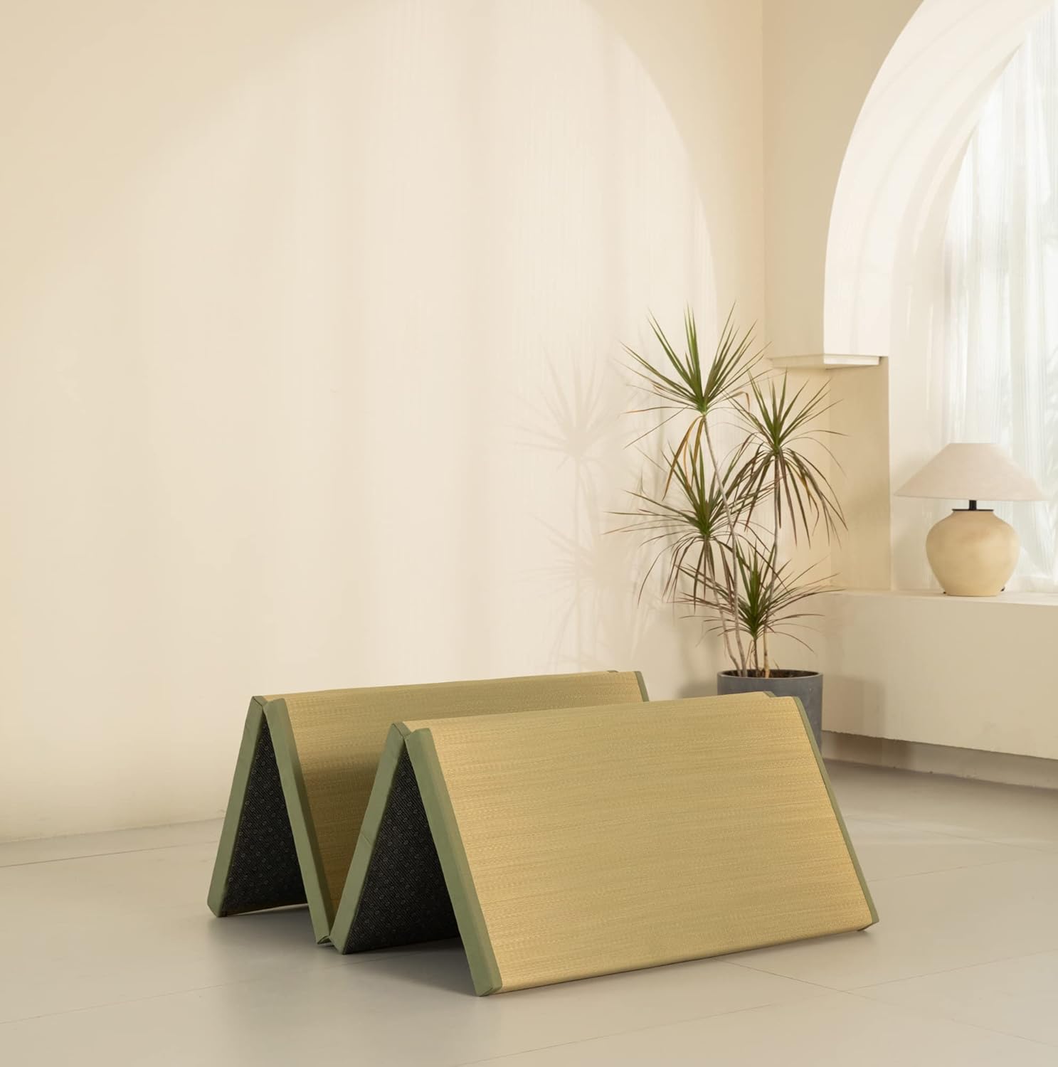 Tapete grueso de tatami individual XL, cama de tatami japonés con bolsa de