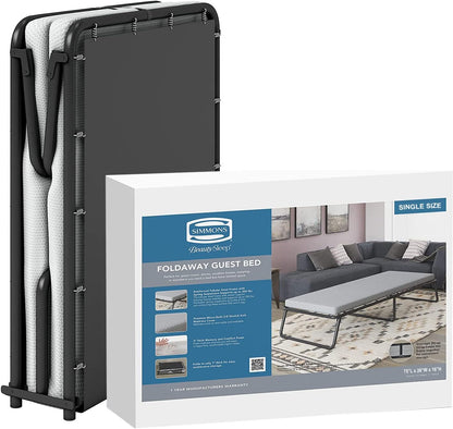 Simmons Beautysleep IMCE030CBS, cama plegable para invitados, colchón de espuma