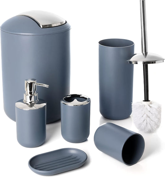 Moss & Stone Juego de 6 accesorios de baño, juegos de decoración de baño,...