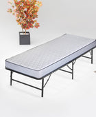 Base de cama Quickbase de metal de 14 pulgadas con colchón de espuma de alta...