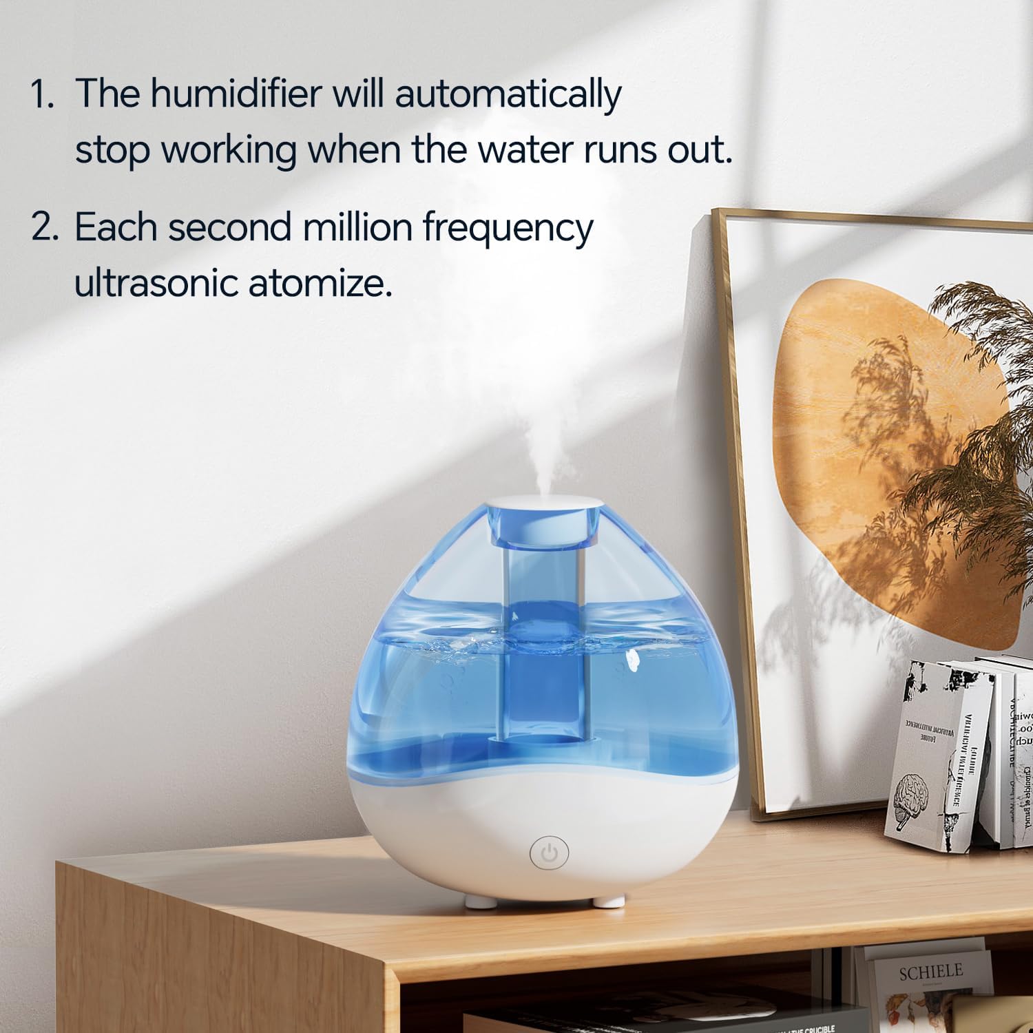 Humidificadores para dormitorio, humidificadores ultrasónicos de niebla fría de...