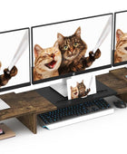 WESTREE Soporte de monitor triple doble, soporte de monitor extra largo para 1 ...