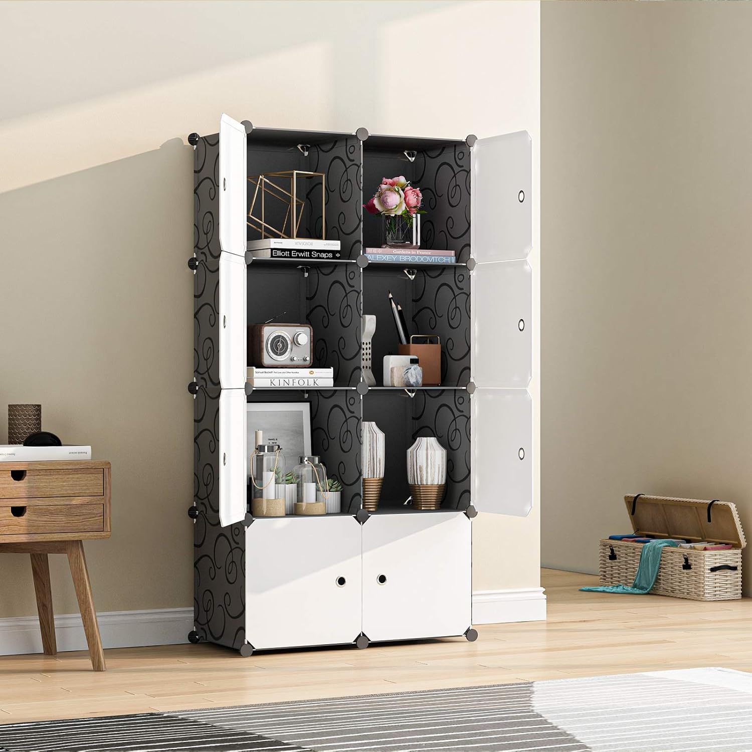 Organizador grande de almacenamiento de 14 x 18 de profundidad 8 cubos