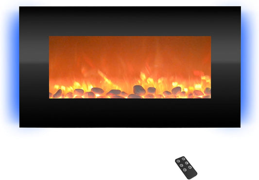 Northwest Chimenea eléctrica para montar en la pared de 30 pulgadas, 13 colores