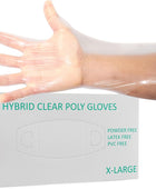 AVAIL Disposable Hybrid Poly Gloves Latex FreePowder FreePVC Free, Clear