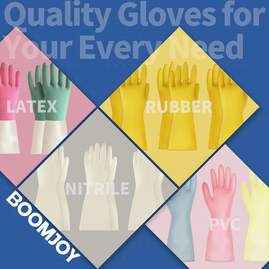 Guantes de limpieza de PVC, resistentes, para lavar platos, reutilizables,