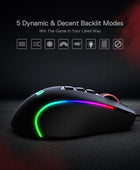 Redragon M612 Predator RGB Mouse para juegos, 8000 DPI con cable óptico con 11...