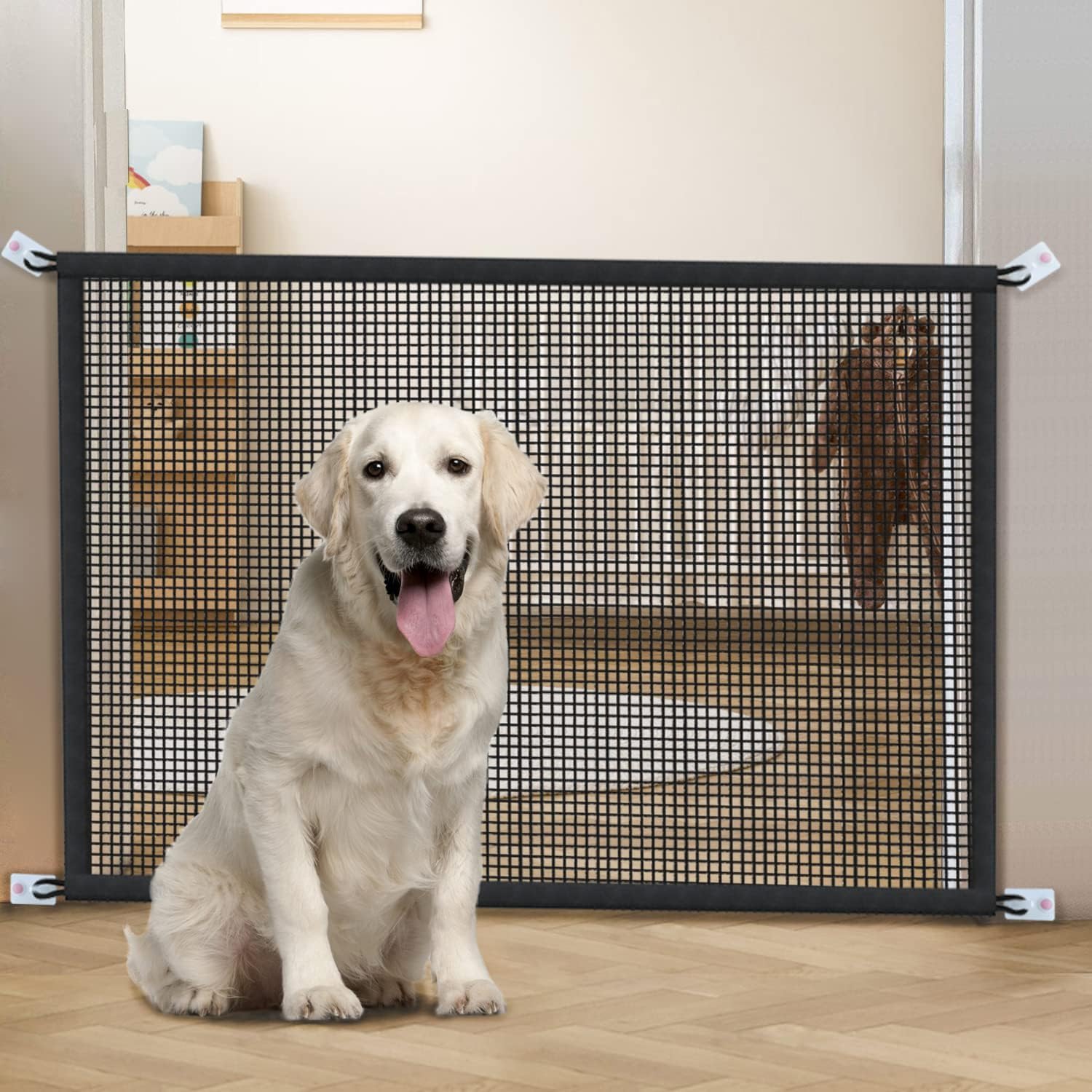 Puertas de escalera y casa para mascotas malla protectora para perros y...