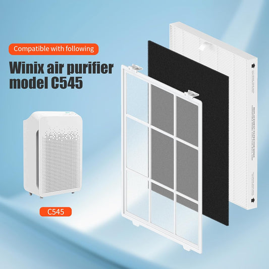 Filtro de repuesto C545 True HEPA compatible con Winix C545 Air Puri Fier,...