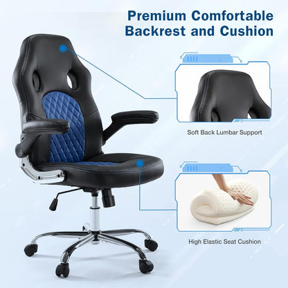 Silla de juegos, silla de computadora de oficina en casa, silla ergonómica de...