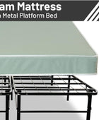 Zayton, Base de cama Quickbase de metal de 14 pulgadas con colchón de vinilo de...