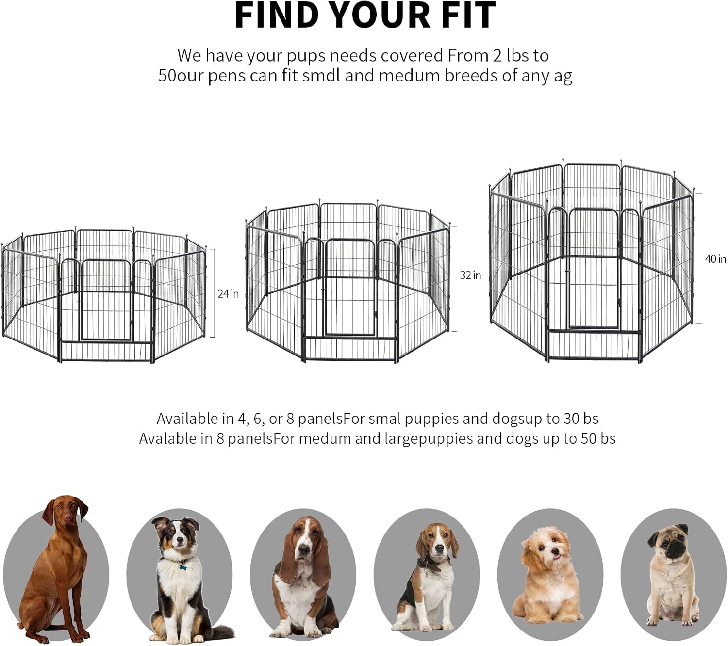 Corralito portátil para perros al aire libre, corral para perros en interiores,...
