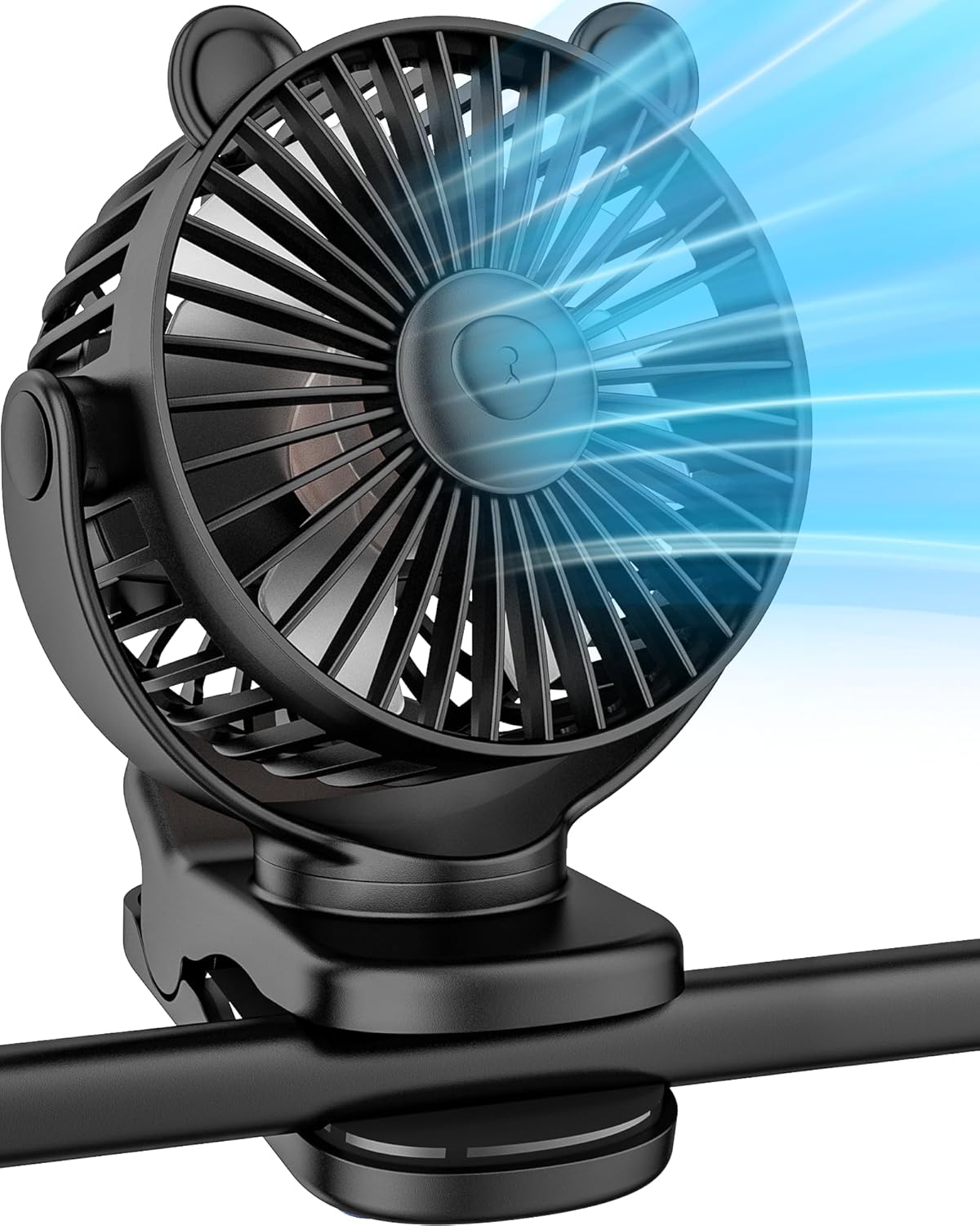 KIDEE Ventilador portátil con clip, pequeño ventilador de escritorio que...