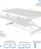 VIVO DESK-V000KLW - Convertidor de escritorio de esquina extra ancho de 38...
