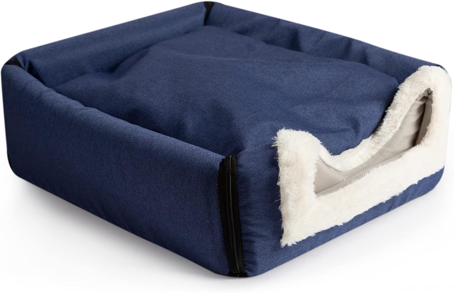Hollypet Cama de lino para gatos, autocalentable 2 en 1, plegable, con forma de...