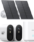AOSU Cámaras de seguridad solares inalámbricas para exteriores, sistema de...