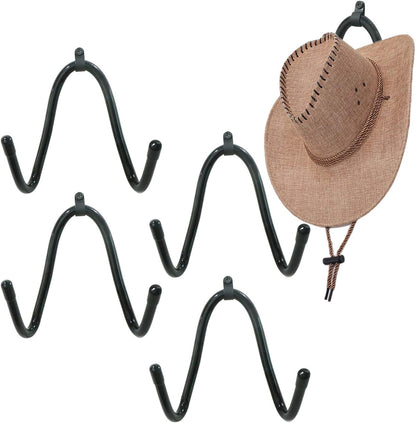 Organizador de sombreros de vaquero para sombreros de pared, ganchos para