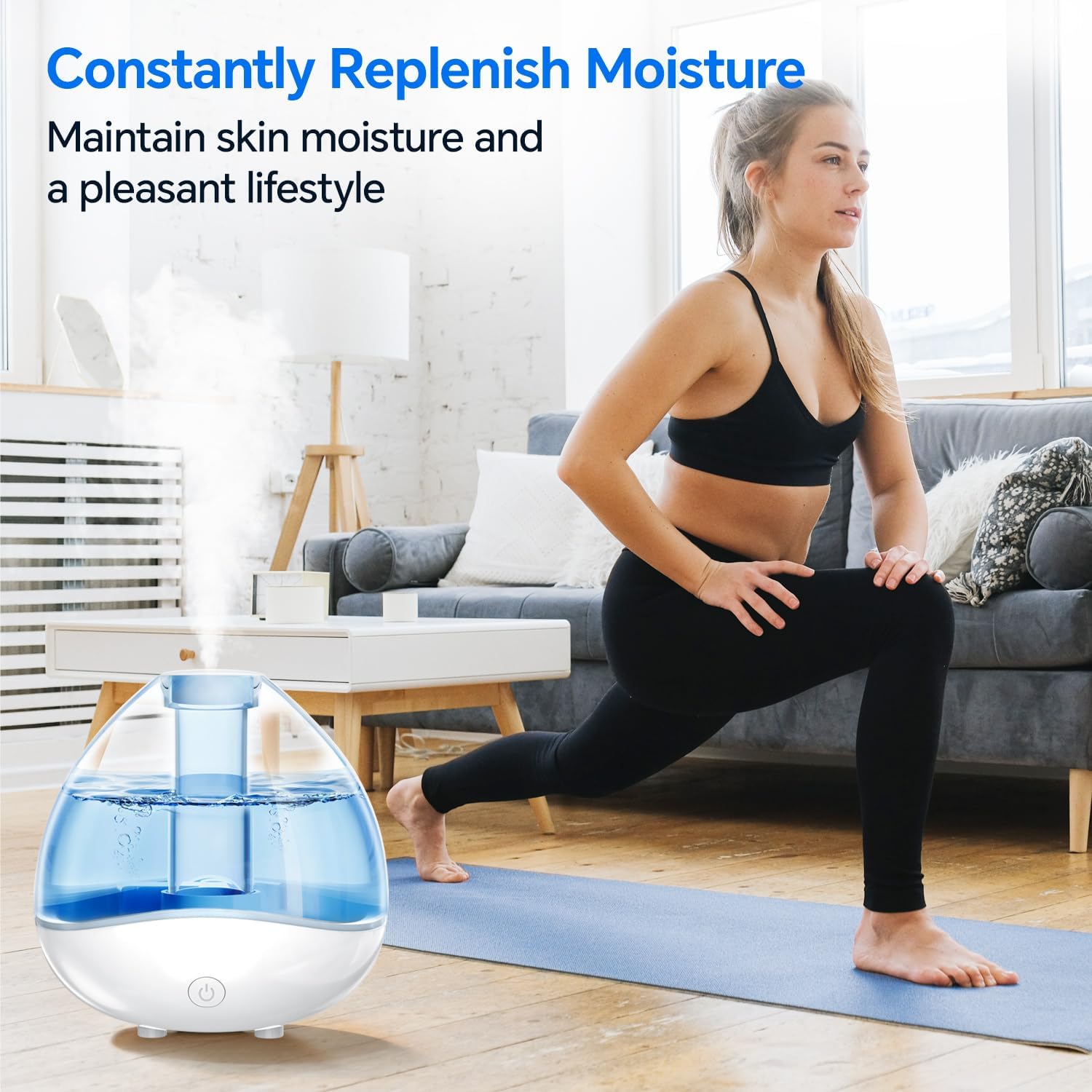 Humidificadores para dormitorio, humidificadores ultrasónicos de niebla fría de...