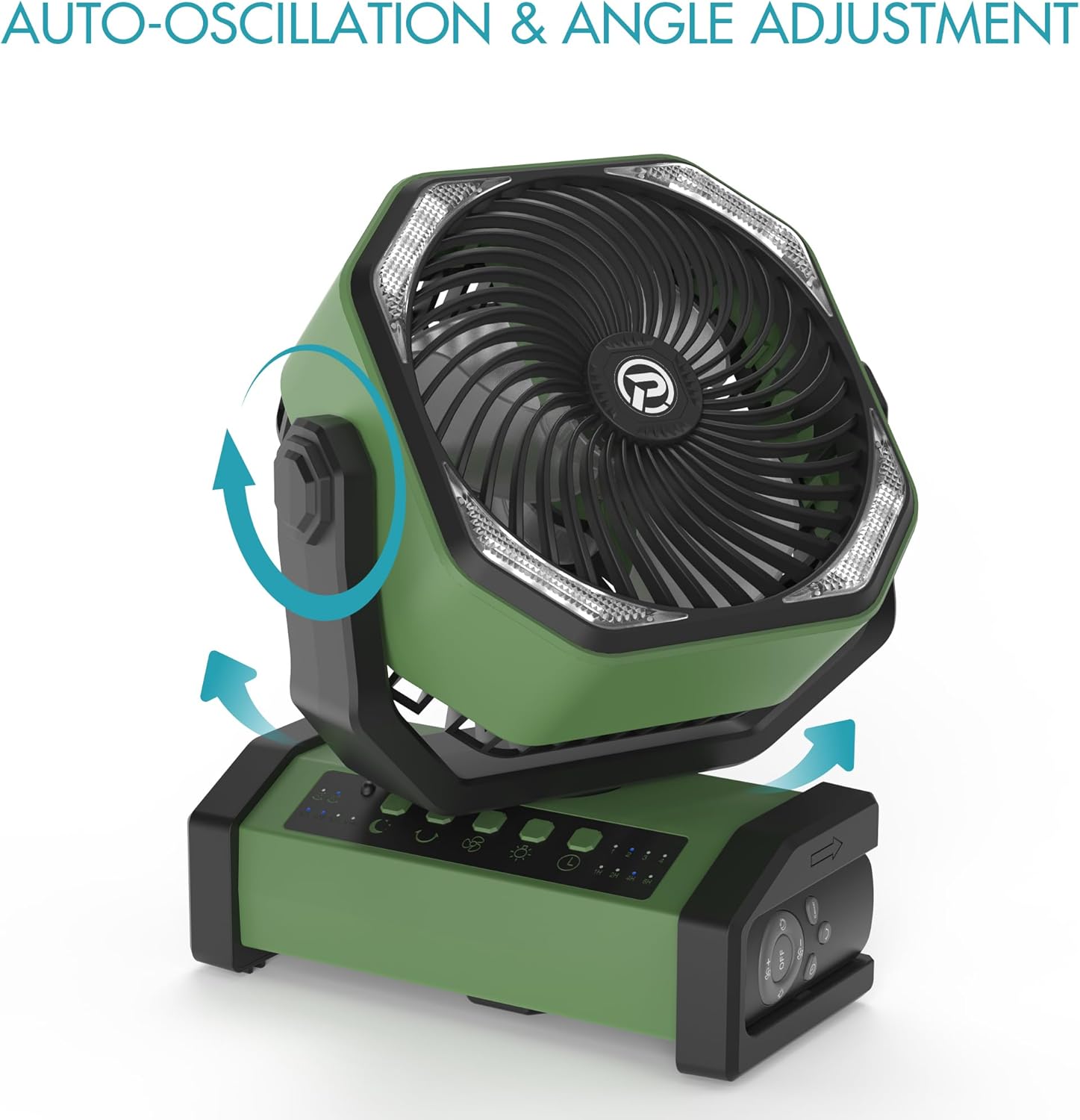 PANERGY Ventilador de camping portátil con linterna LED, ventilador USB...