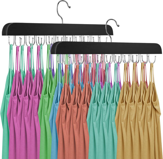 Percha sin mangas mejorada, perchas para sujetadores, de madera resistente,...