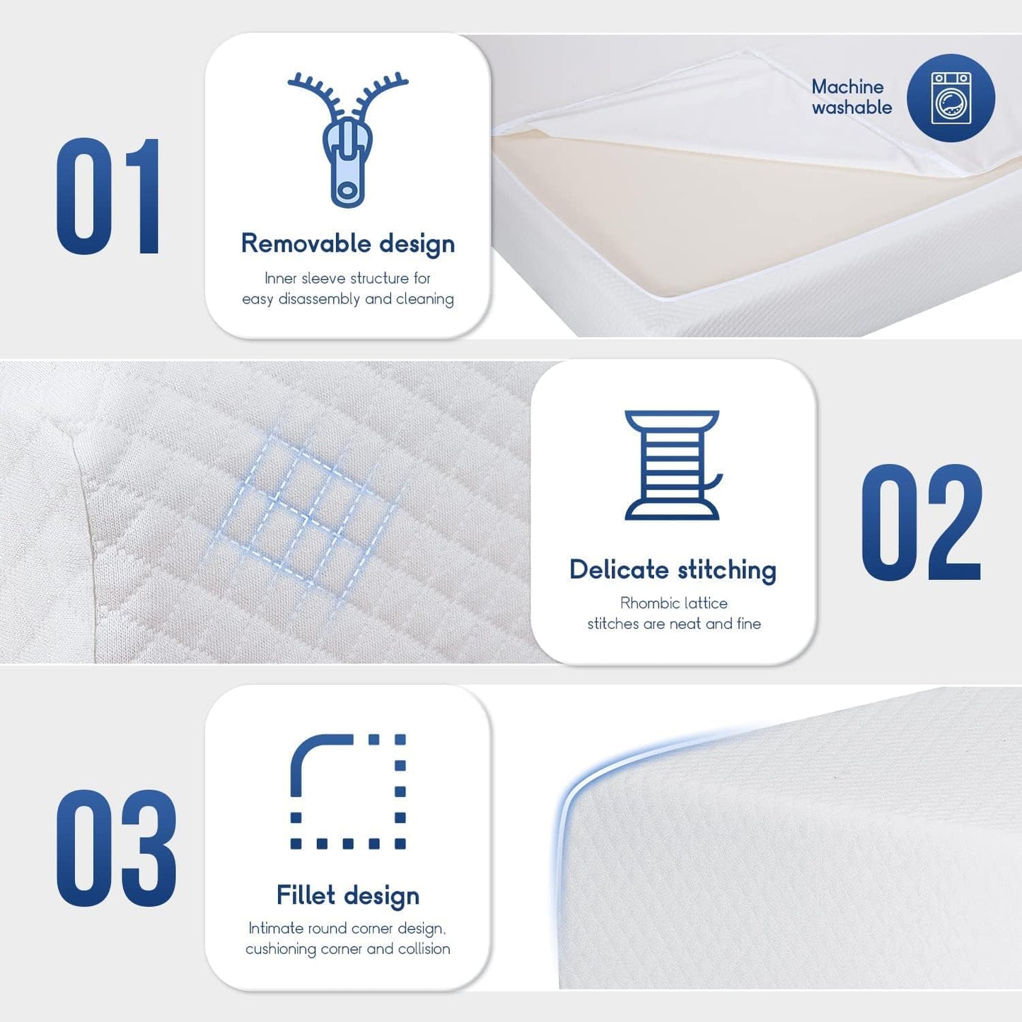 Colchón tamaño individual, colchón de espuma viscoelástica de gel de 6