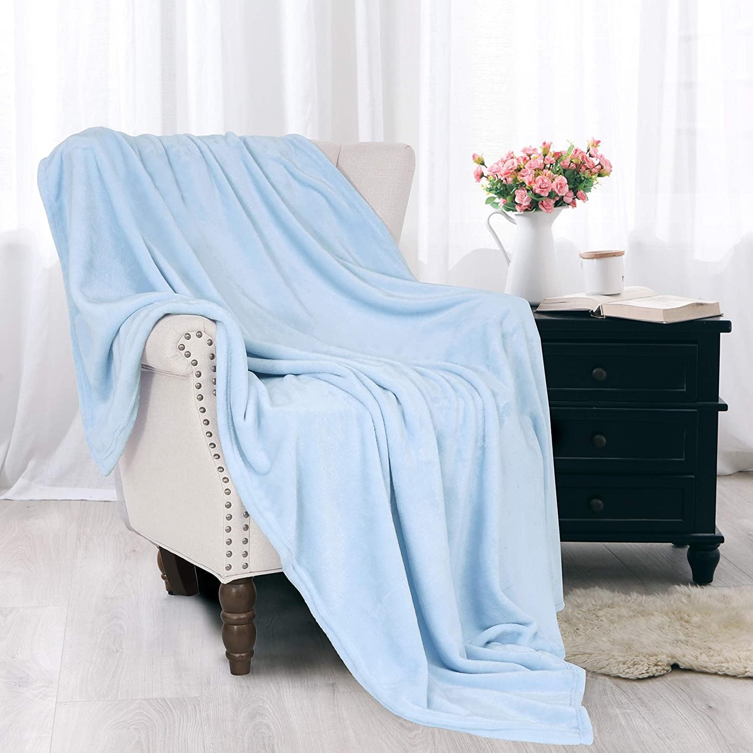 Exclusivo Mezcla - Manta de felpa y franela aterciopelada para cama (tamaño...
