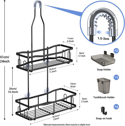 Organizador de baño colgante para ducha estantes de ducha inoxidables sobre el...