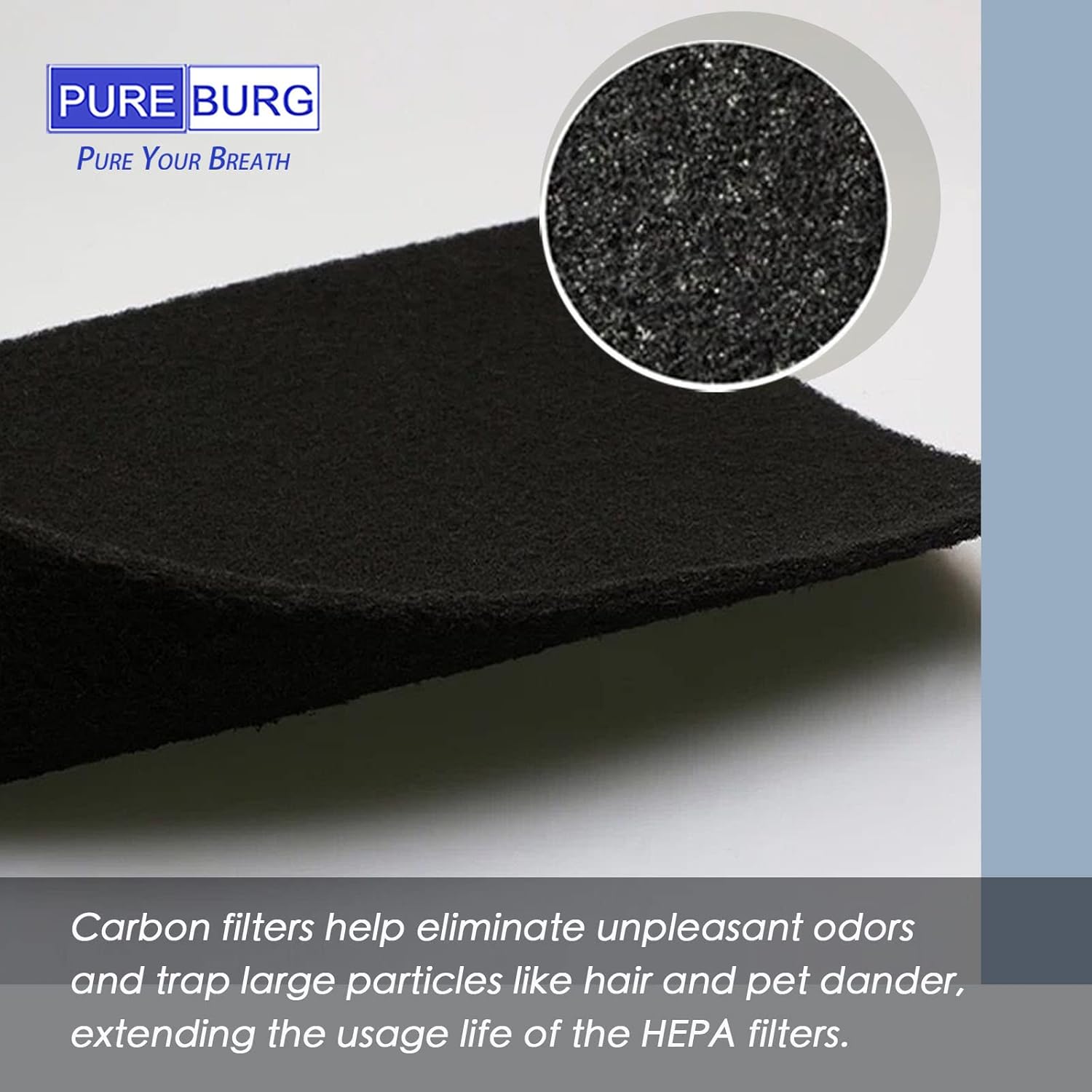 PUREBURG Filtro de repuesto compatible con purificadores de aire HIMOX H02 y...