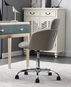 Silla de oficina en casa con ruedas, altura ajustable, de piel sintética,...