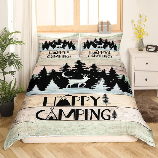 Ropa de cama para niños y niñas, juego de ropa de cama de campamento de viaje...