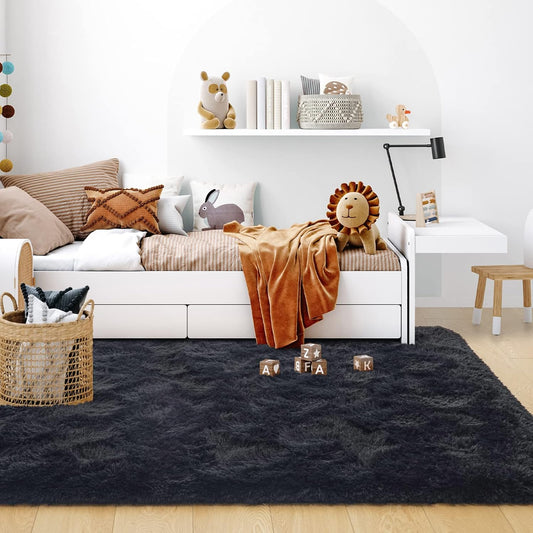 Alfombra suave y esponjosa para la habitación de los niños, decoración para la