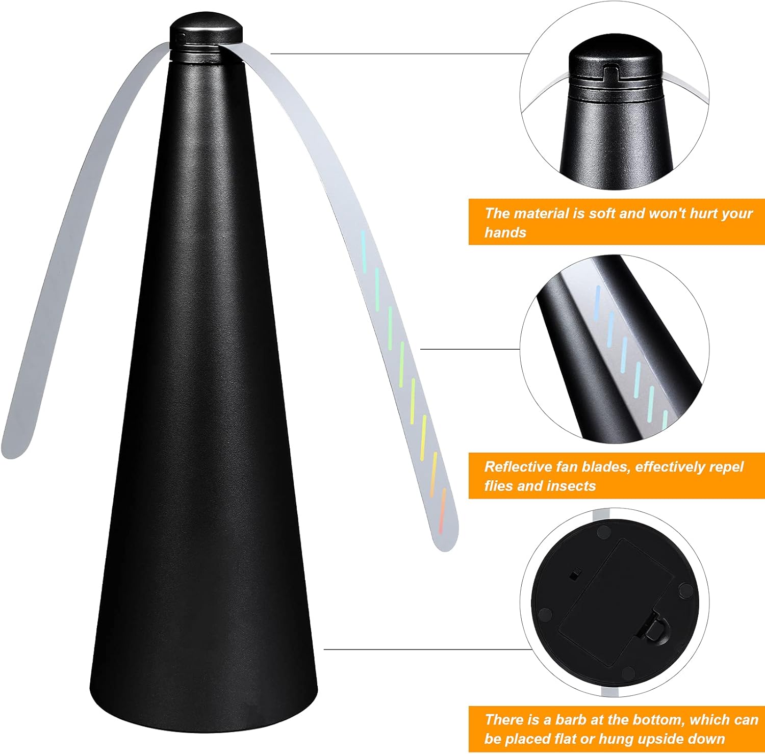 3 ventiladores para moscas al aire libre para mesas, para interiores y...