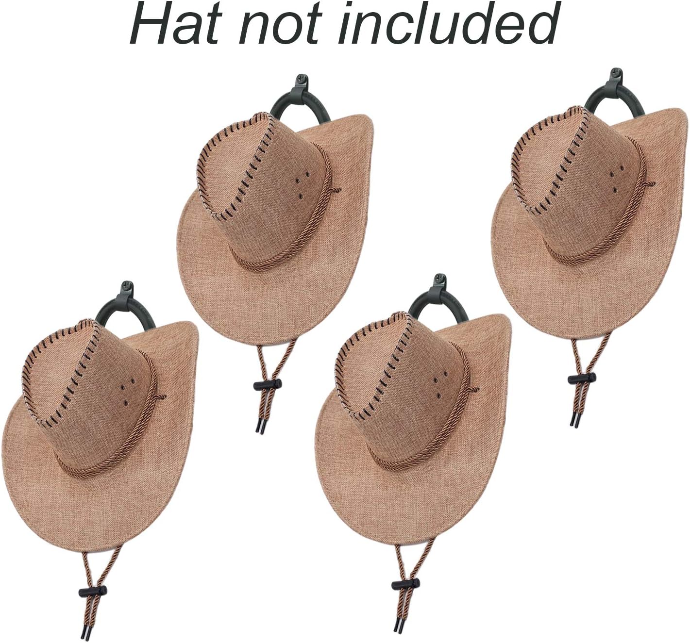 Organizador de sombreros de vaquero para sombreros de pared, ganchos para