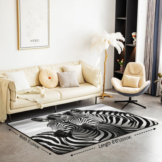 Alfombras de cebra para sala de estar, dormitorio, alfombras decorativas, color...