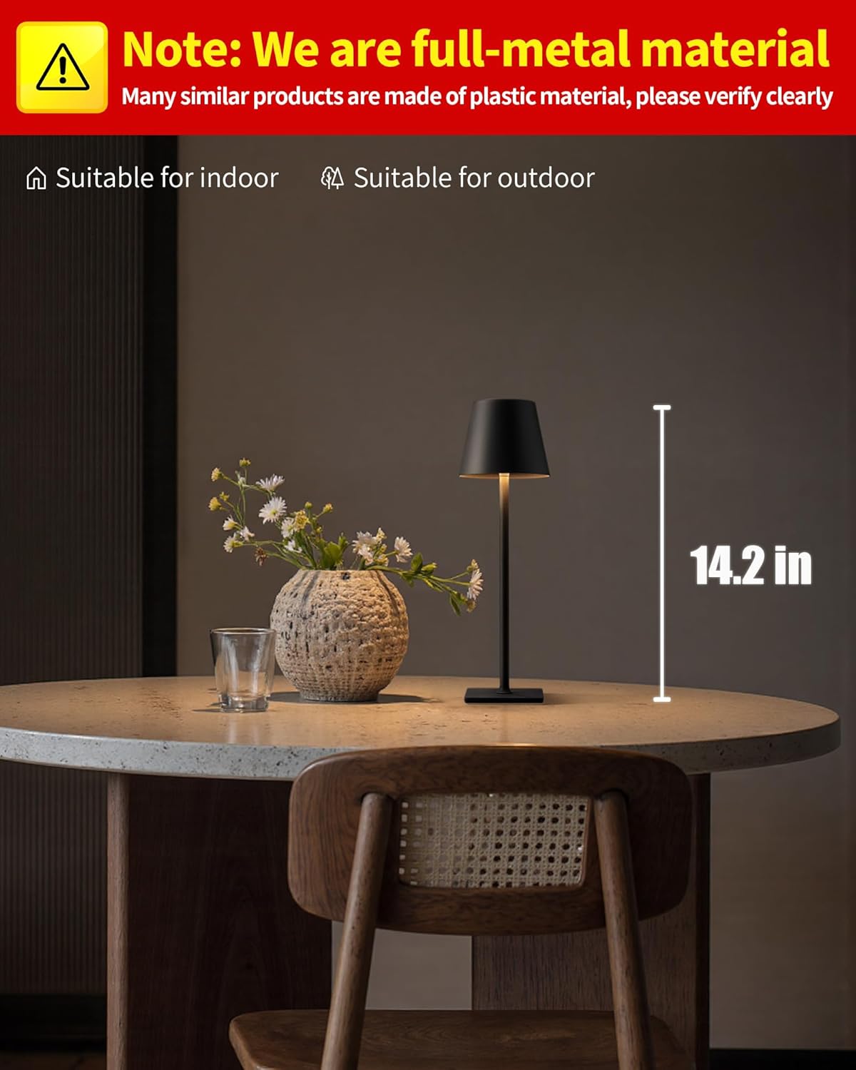 Paquete De 2 Lámparas De Mesa Inalámbricas, KDG
