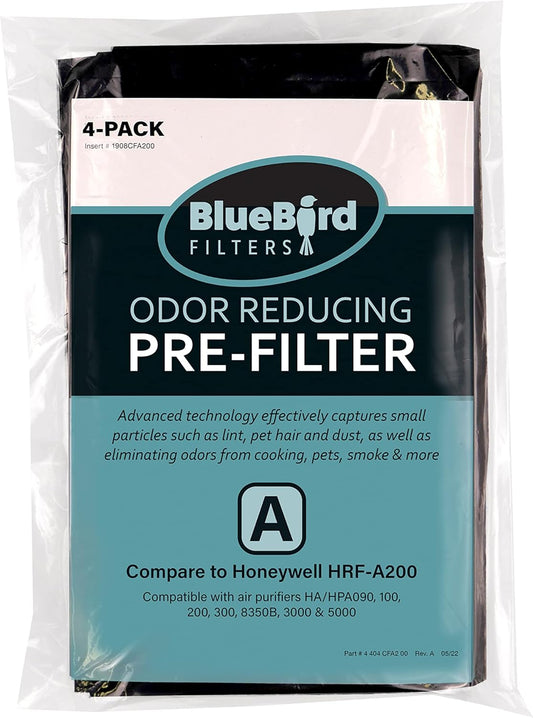 Kit de prefiltro de carbono HRF-A200, paquete de 4, compatible con los modelos...