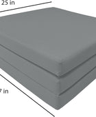 Colchón tríptico gris, Shikibuton, para cama, de 3 pulgadas de alto x 27...