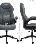 Vinsetto Silla de juegos con brazo abatible, silla de computadora de escritorio...