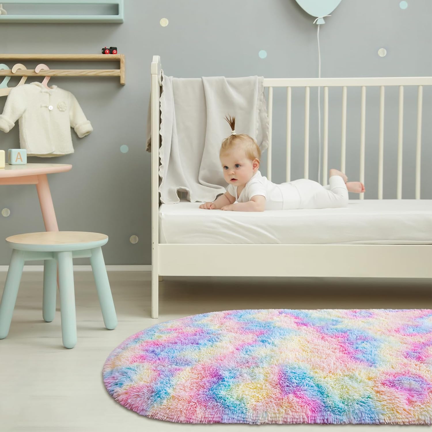 Alfombras esponjosas para dormitorio, alfombra de área bonita para niñas y